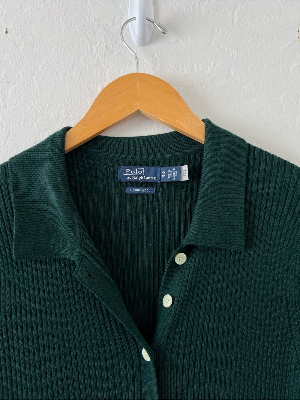 Polo Ralph Lauren Rib-Knit Merino Wool Polo Sweater Dress - Picture 6 of 13